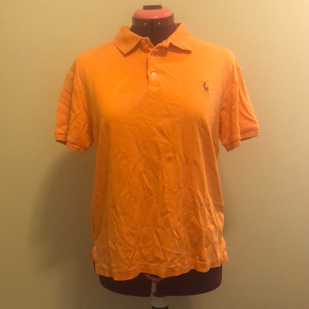 Ralph Lauren Soft Cotton Polo - Slim Fit - Large - Orange